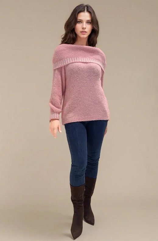 Mixed Brands - Offshoulder sweater 3004 - Pink
