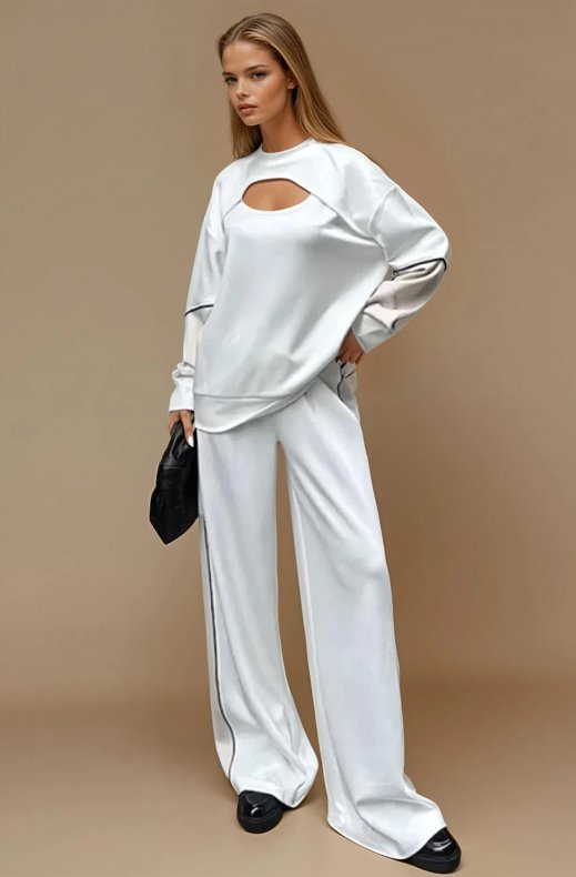 Mixed Brands - Chest detailed Tracksuit SBE12887 - White