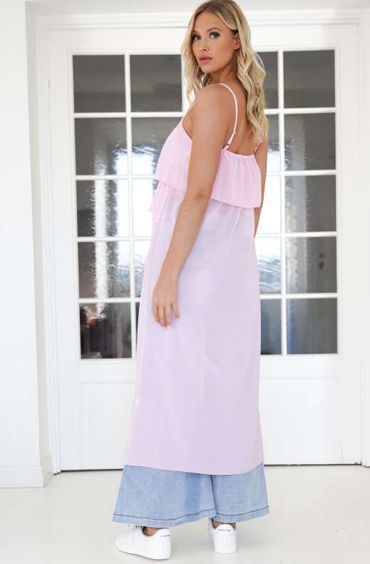 Mixed Brands - Long frill top 10233 - Pink