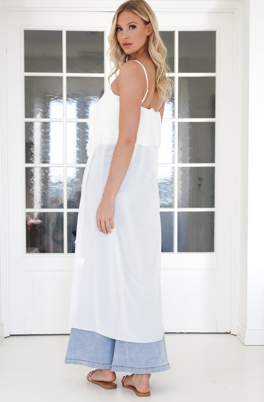 Mixed Brands - Long frill top 10233 - White