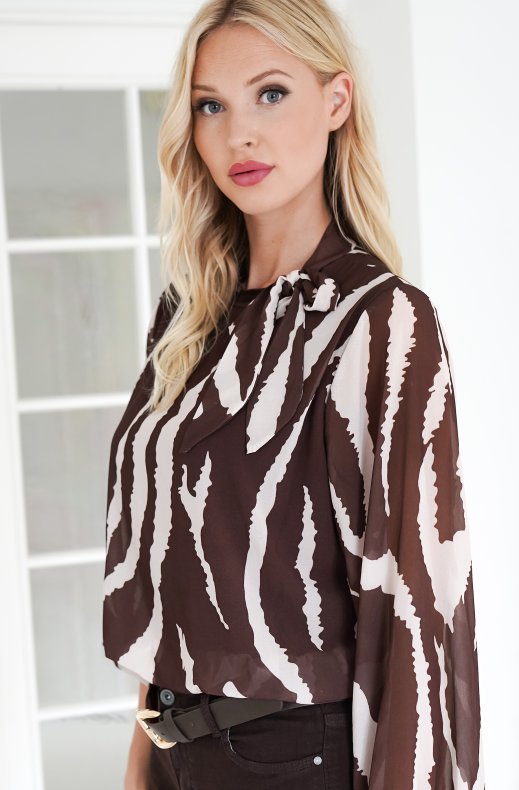 Mixed Brands - Aniella Blouse 8806 - Dark Brown
