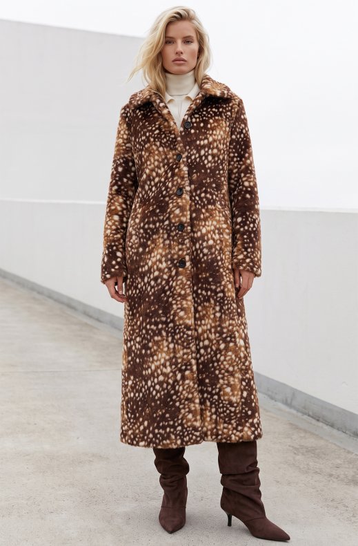 Mixed Brands - Leo Faux Fur Coat LD5968 - Leo