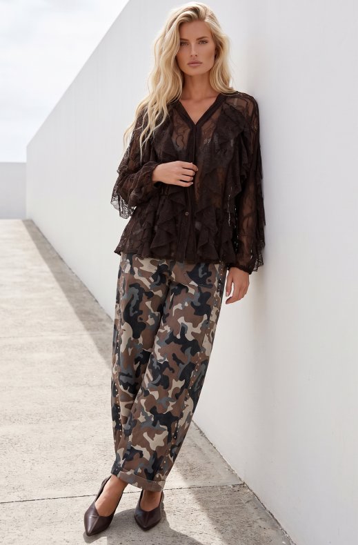 Mixed Brands - Lace Blouse 0977 - Dark Brown