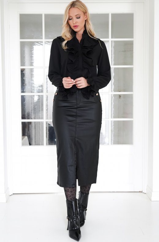 Mixed Brands - Ruffle Blouse 8497-2003 - Black