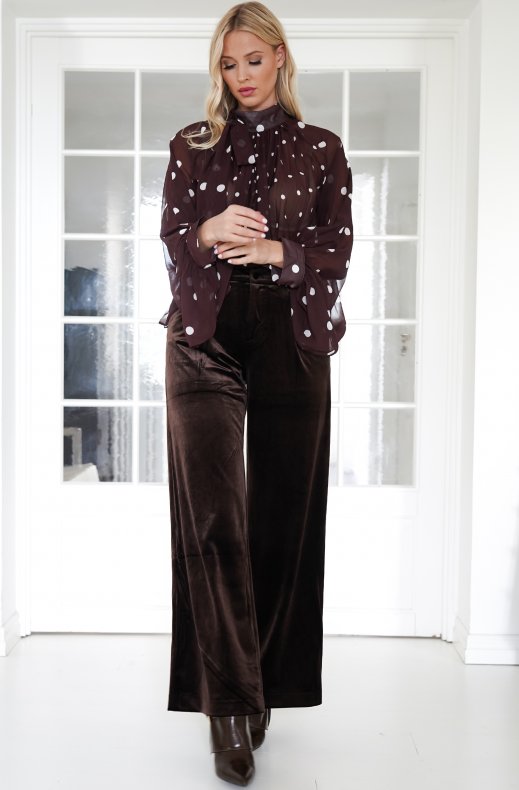 Mixed Brands - Dotted Blouse 2502 - Brown