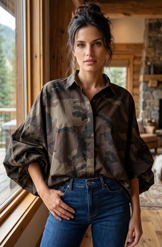 Mixed Brands - Camoshirt 38726 - Choco