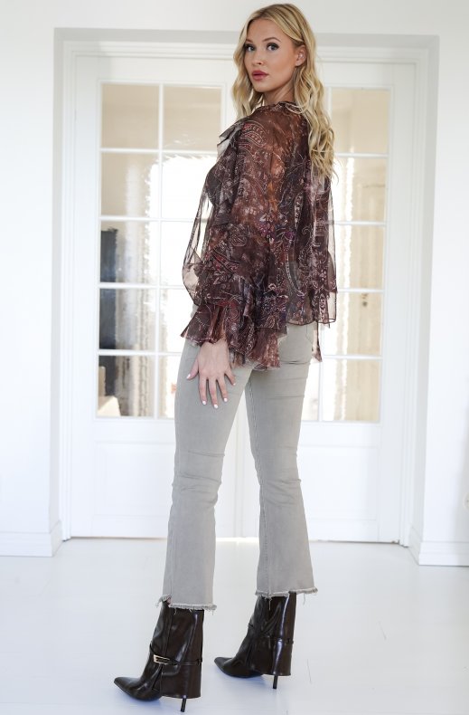 Mixed Brands - Jeans with raw hem 6826 - Beige