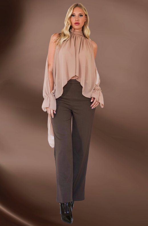 Mixed Brands - Chiffon Blouse 7250 - Camel