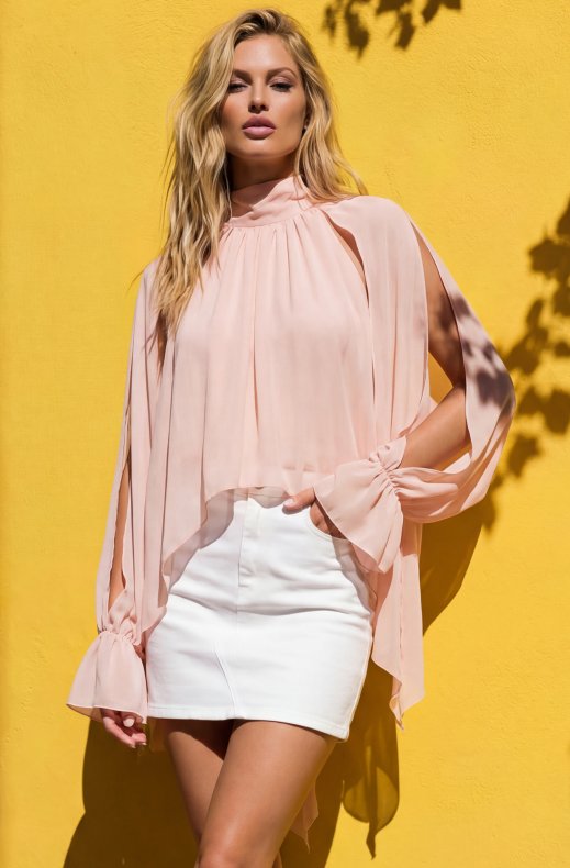 Mixed Brands - Chiffon Blouse 7250 - Rose