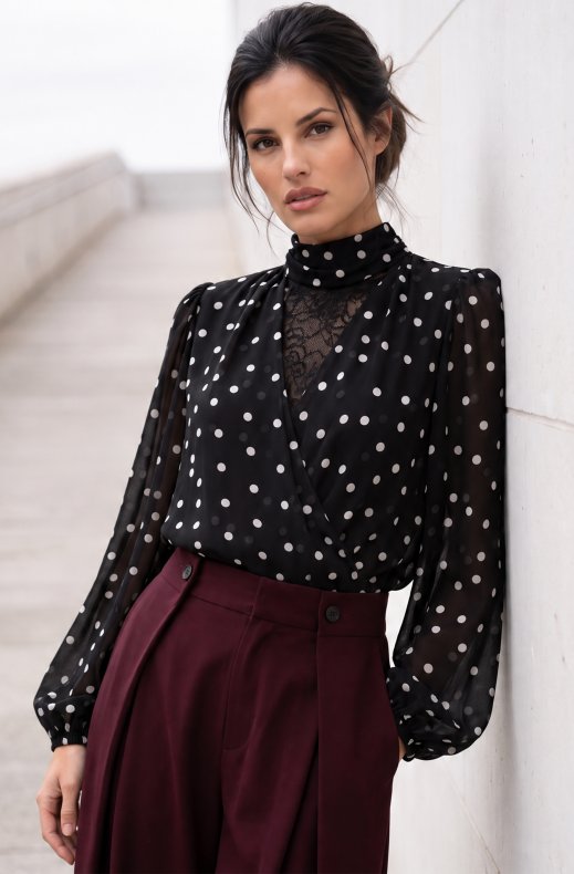 Mixed Brands - Blouse GL_1004 - Black Dots