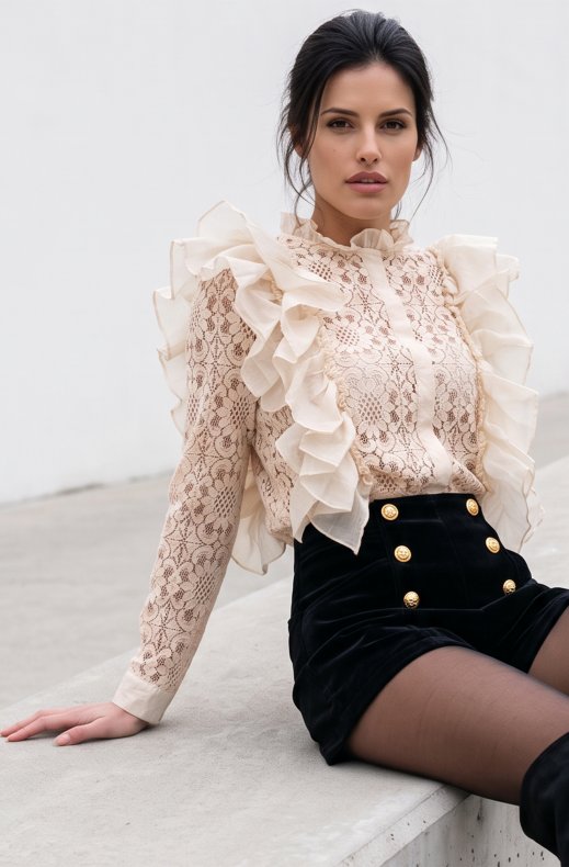 Mixed Brands - Frill Top JM73603 - Beige