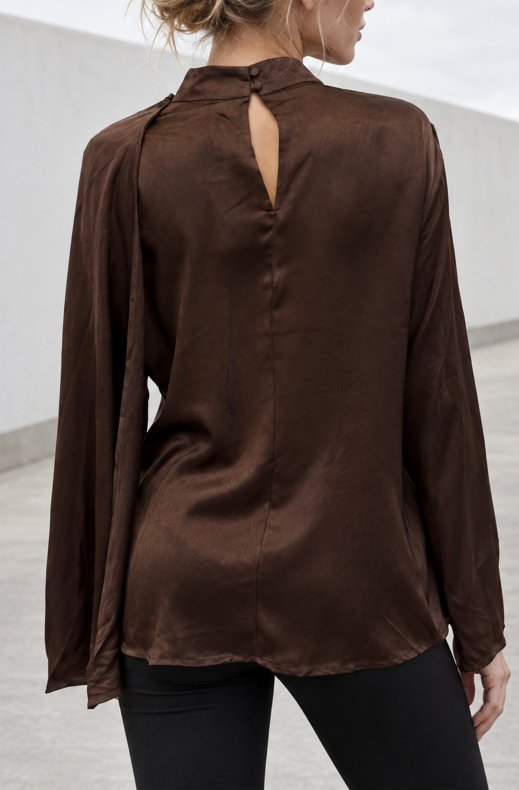 Mixed Brands - Cape Blouse PS9767 - Brown