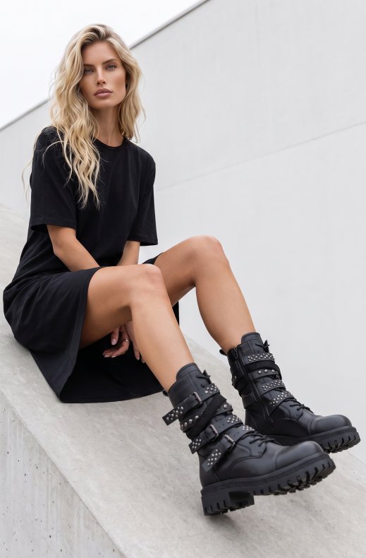 Mixed Brands - Boot with Studs 7668A - Black