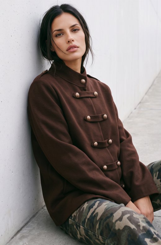 Mixed Brands - Jacket Napoleon Style U16603 - Coffee