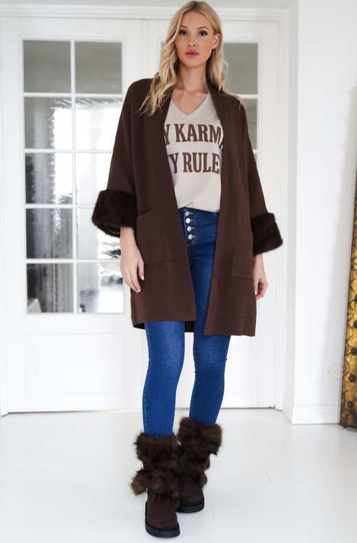 Mixed Brands - Tshirt My Karma My rules 6072 - Beige