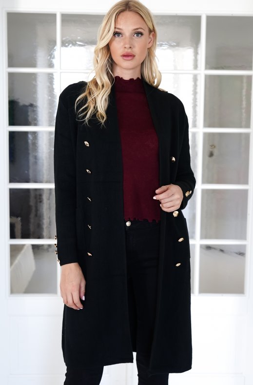 Mixed Brands - Coat with gold buttons YS9597 - Black