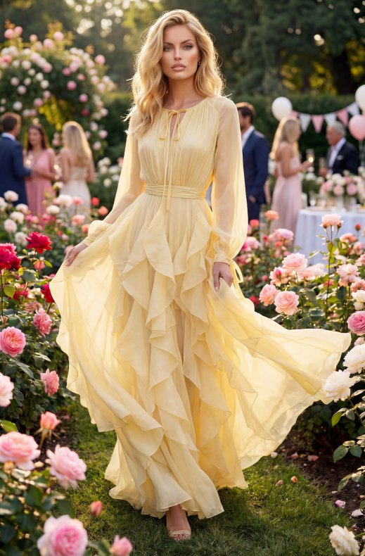 Mixed Brands - Dress R12621 - Yellow