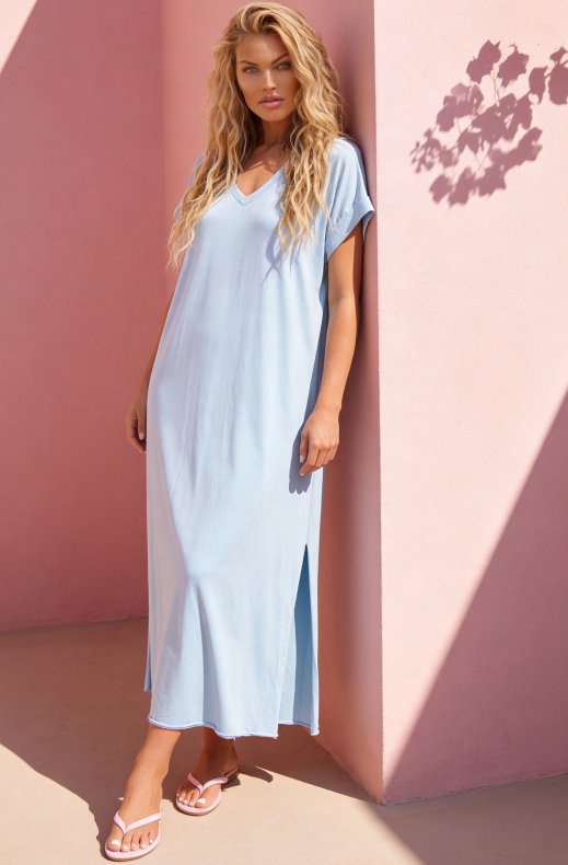 Mixed Brands - Tshirt Dress 2490A - Blue