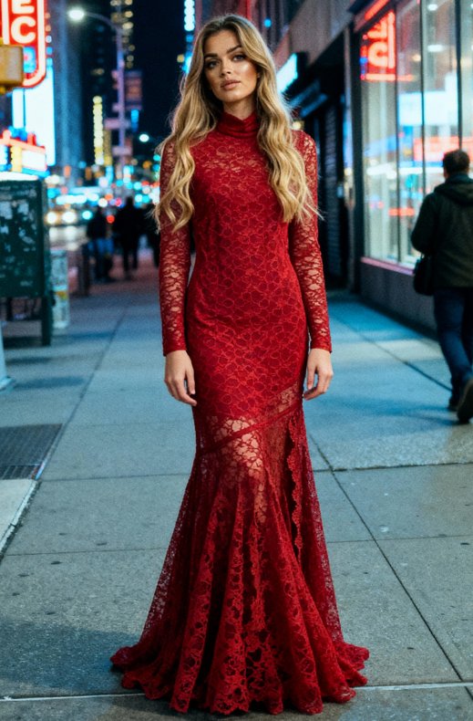 Mixed Brands - Maxi Dress LD3668 - Burgundy