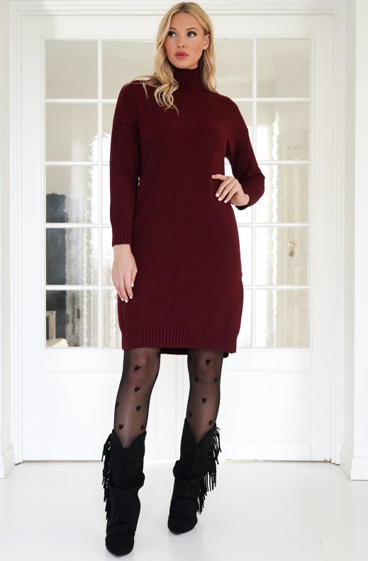 Mixed Brands - Dress with Polo 8047 - Bordeaux