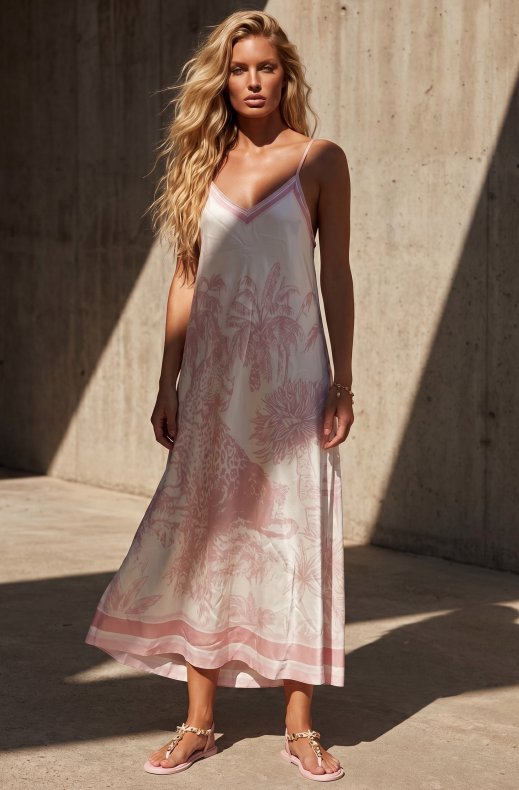 Mixed Brands - Cheetha Dress 010-316 - Pink