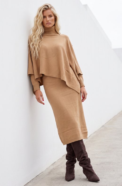 Mixed Brands - CapeDress DO-F5761 - Camel
