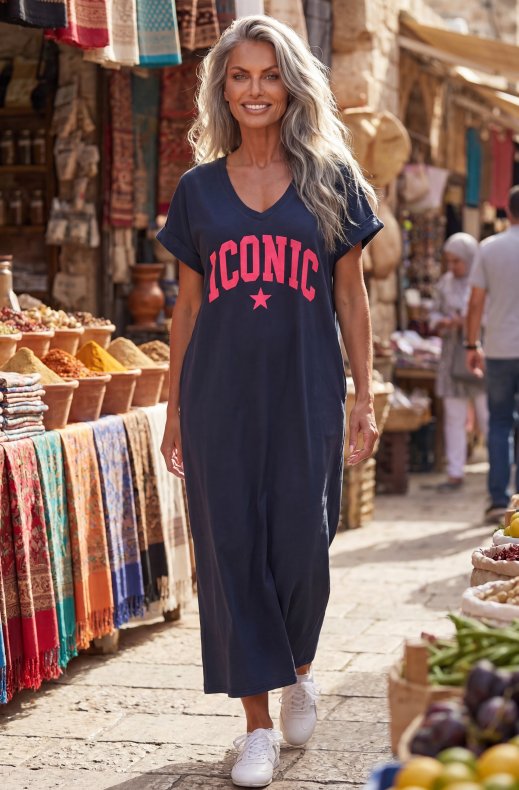 Mixed Brands - Iconic Tshirt dress 6261 - Marine