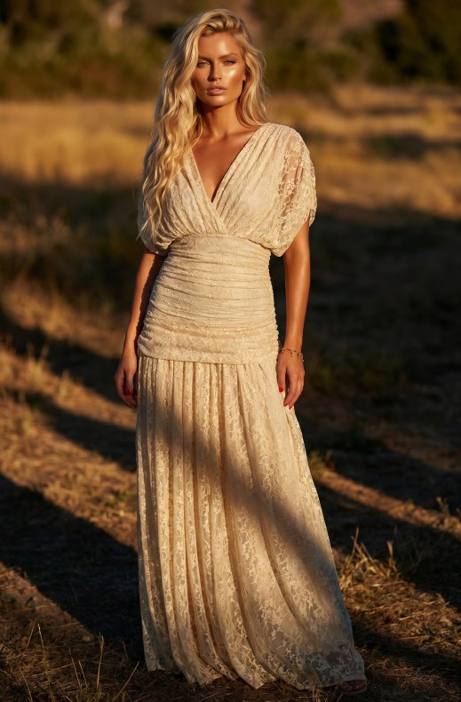 Mixed Brands - Dress Juny26 - Beige Lace