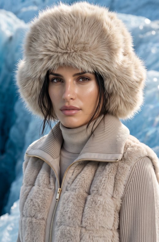 Mixed Brands - Faux Fur Hat MXP-141 - Taupe