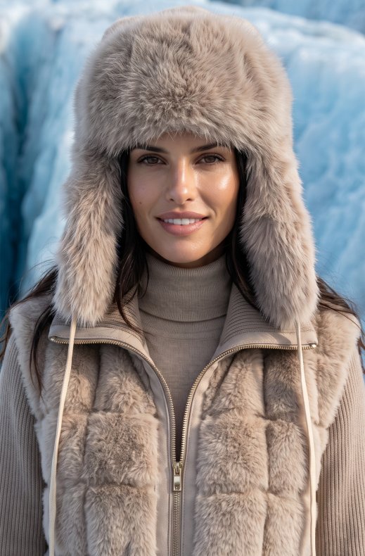 Mixed Brands - Faux Fur Hat MXP-141 - Taupe