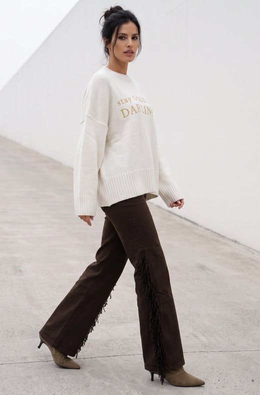 Mixed Brands - Fringe Jeans Z048-1 - Choco