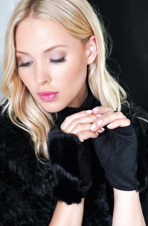 Mixed Brands - Hand Warmers Faux Fur 12052 - Black