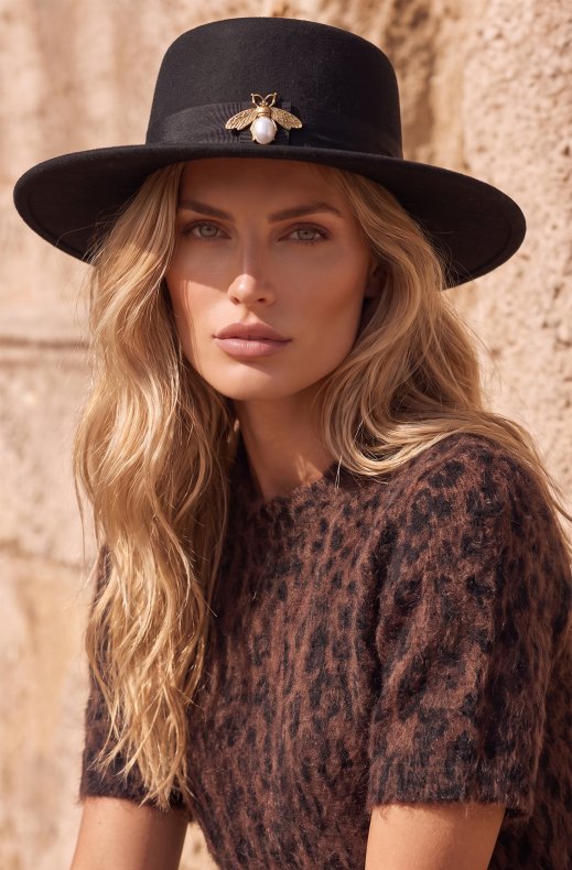 Mixed Brands - Hat with Bee CM3458-9BEE - Black