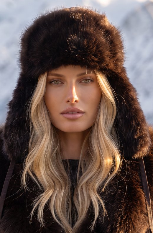 Mixed Brands - Faux Fur Hat MXP-141 - Brown