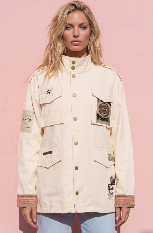 Mixed Brands - Jacket with Patches N20224 - Ivory