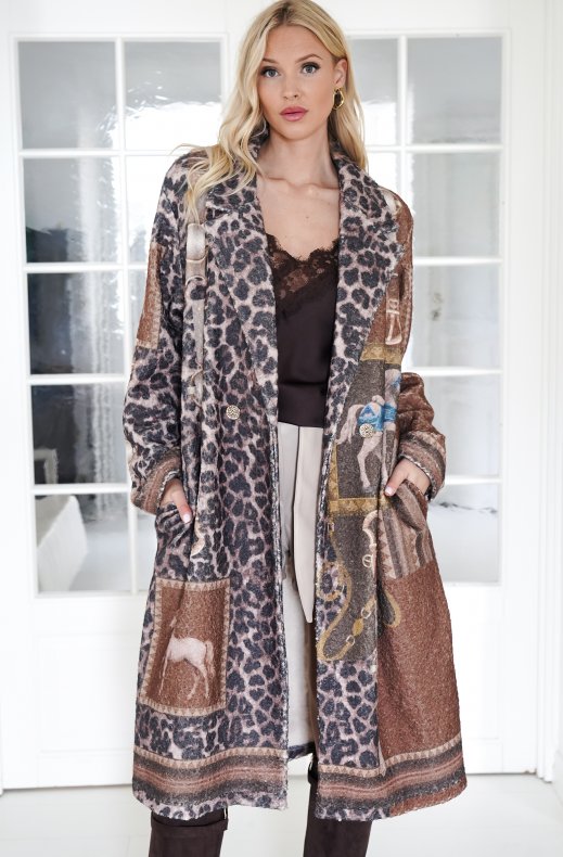 Mixed Brands - Soft Coat Cardigan 25678 - Horse Brown