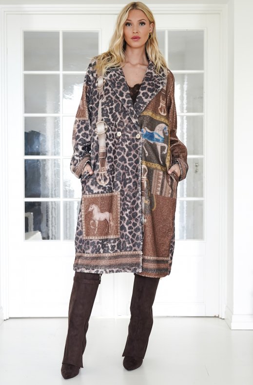 Mixed Brands - Soft Coat Cardigan 25678 - Horse Brown