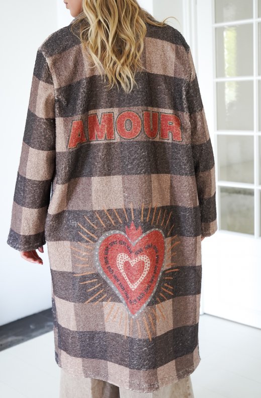 Mixed Brands - Soft Coat Cardigan 25678 - Amour Brown