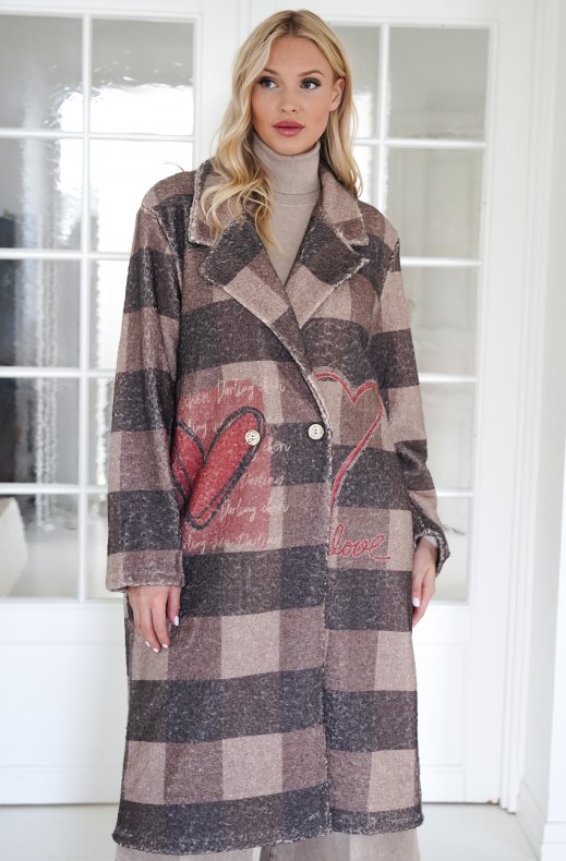 Mixed Brands - Soft Coat Cardigan 25678 - Amour Brown