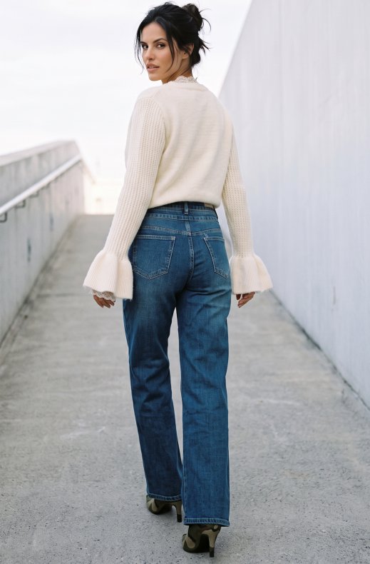Mixed Brands - Wide leg double Ceinture Jeans 2111 - Vintage Blue