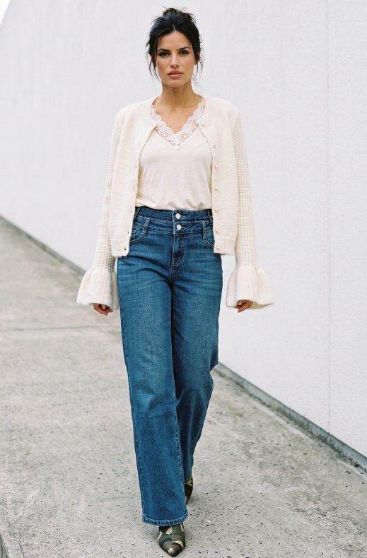 Mixed Brands - Wide leg double Ceinture Jeans 2111 - Vintage Blue