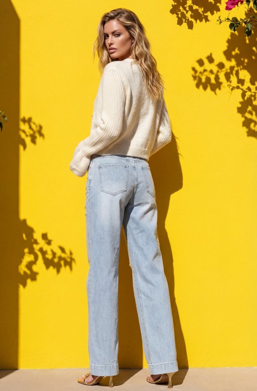 Mixed Brands - Jeans with Lace 5322 - Light Blue