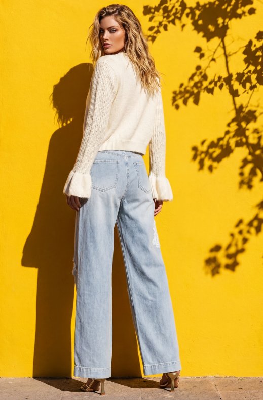 Mixed Brands - Jeans with Lace 5322 - Light Blue