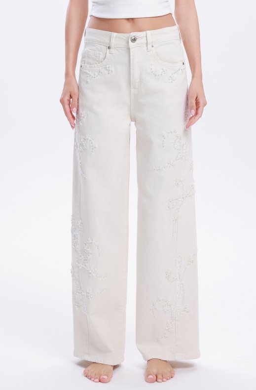 Mixed Brands - Jeans with Beads MC-5392 - Denim