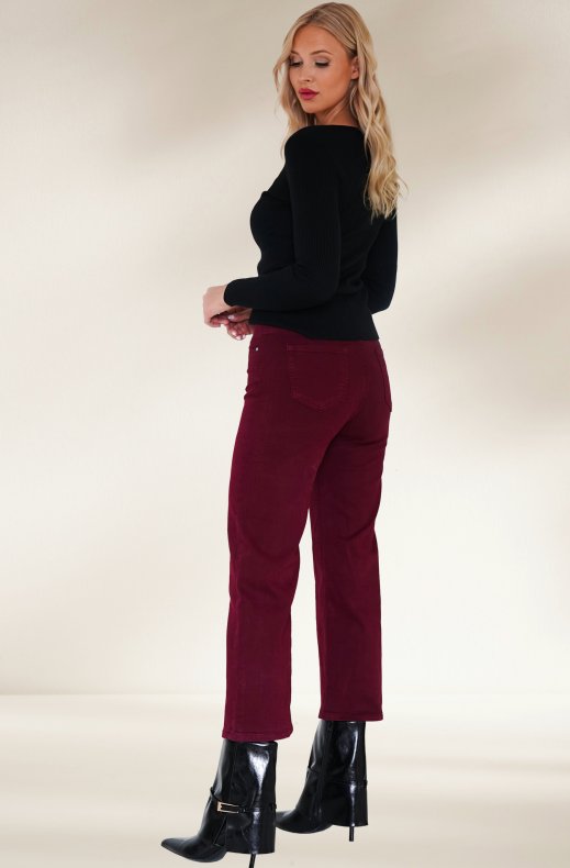 Mixed Brands - V-neck ribbed top 98013 - Black