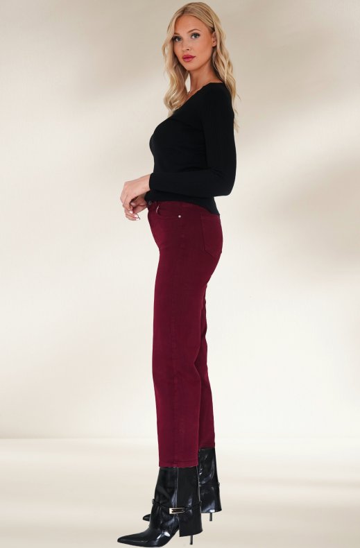Mixed Brands - Cropped Flare 6941 - Bordeaux
