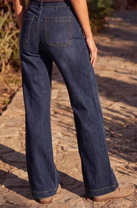 Mixed Brands - Wide leg Jeans with heart H8004