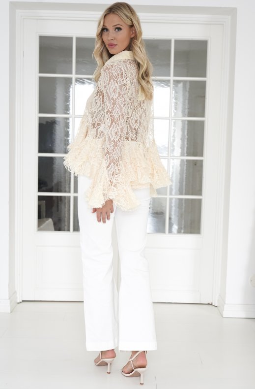 Mixed Brands - Lace Blouse U27606 - Yellow