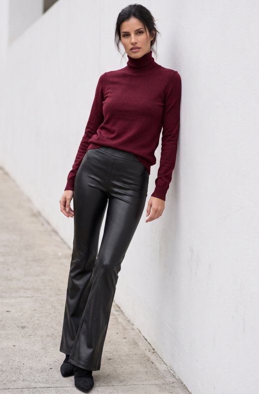 Mixed Brands - Flare Pant Vegan Leather 2770 - Black