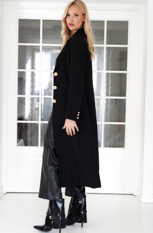 Mixed Brands - Long blazer Coat 2515 - Black